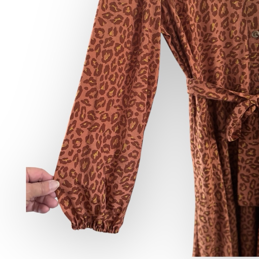 Nine West Leopard Print Long Sleeve Dress - Picture 5 of 9